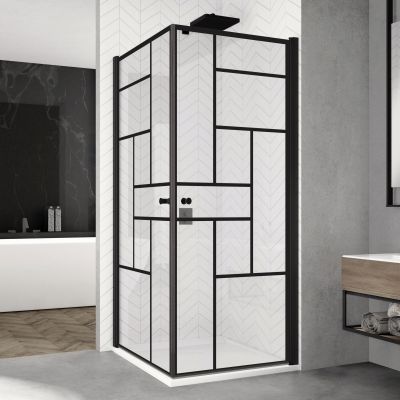 Sprchové kouty SanSwiss SOLINO BLACK LINE SOL1+SOL1 - Loft 733